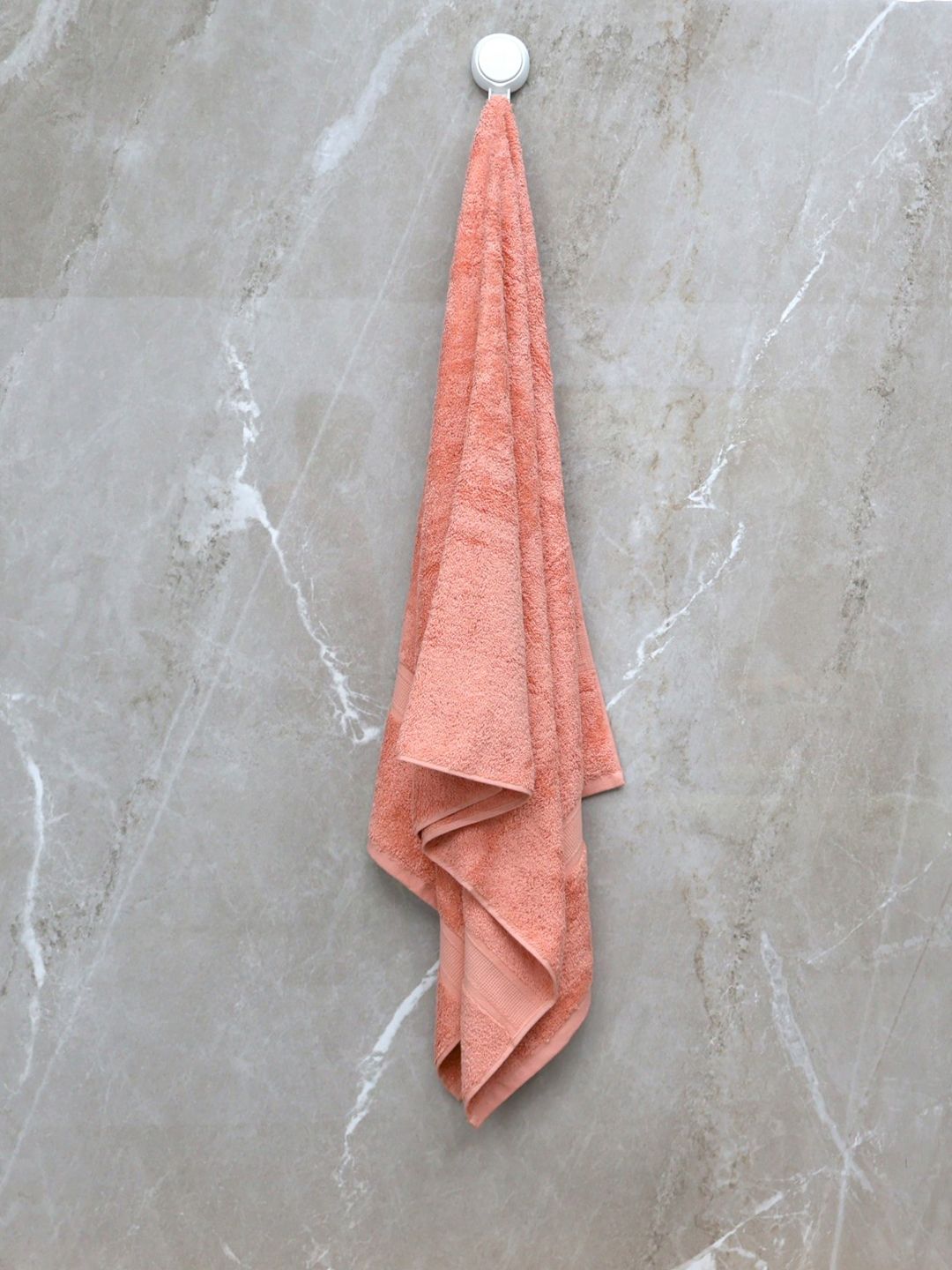 BOMBAY DYEING Peach Coloured 4 Piece Pure Cotton 550 GSM Towel Set
