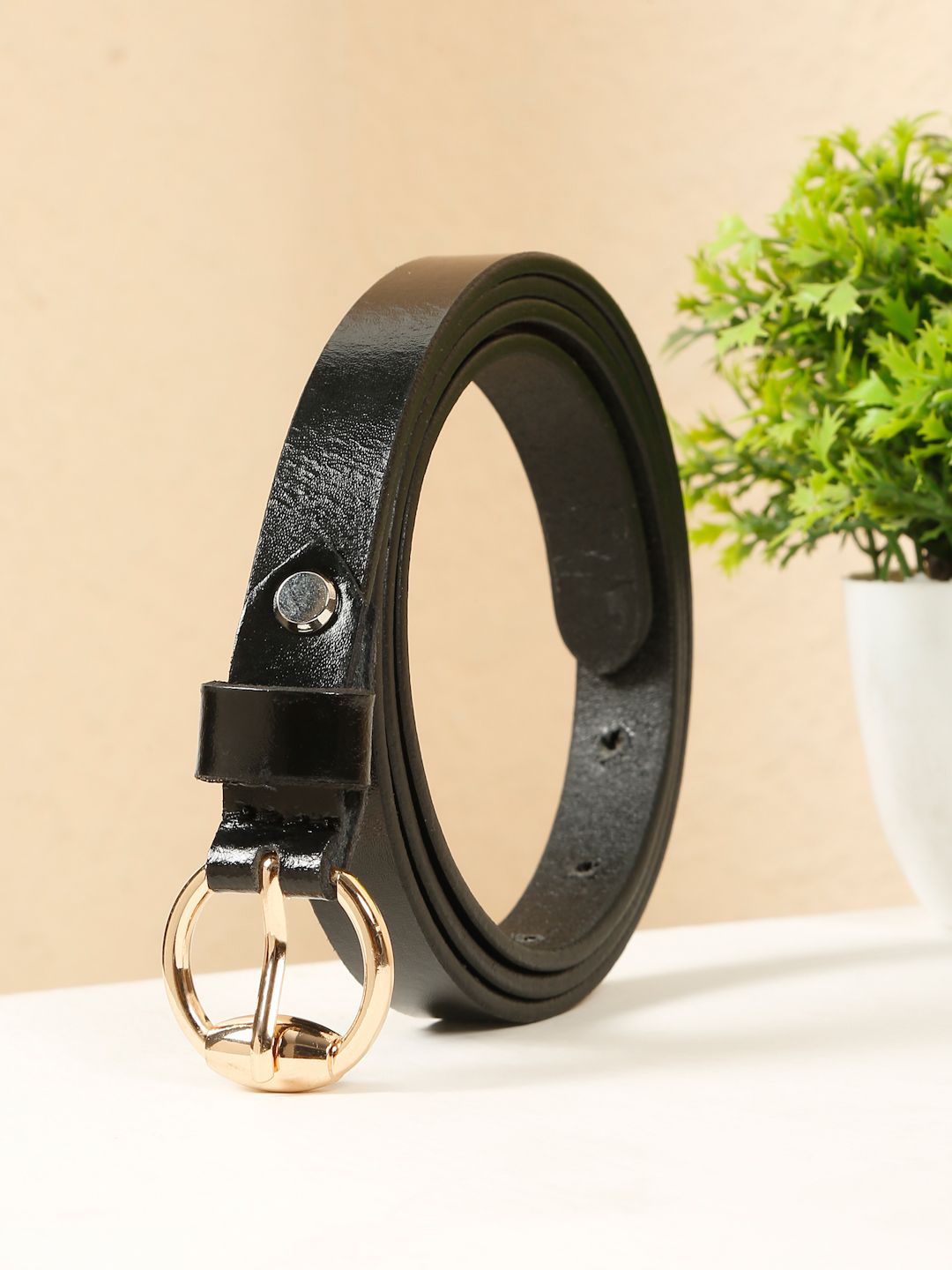 Teakwood Leathers Women Textured Leather Belt