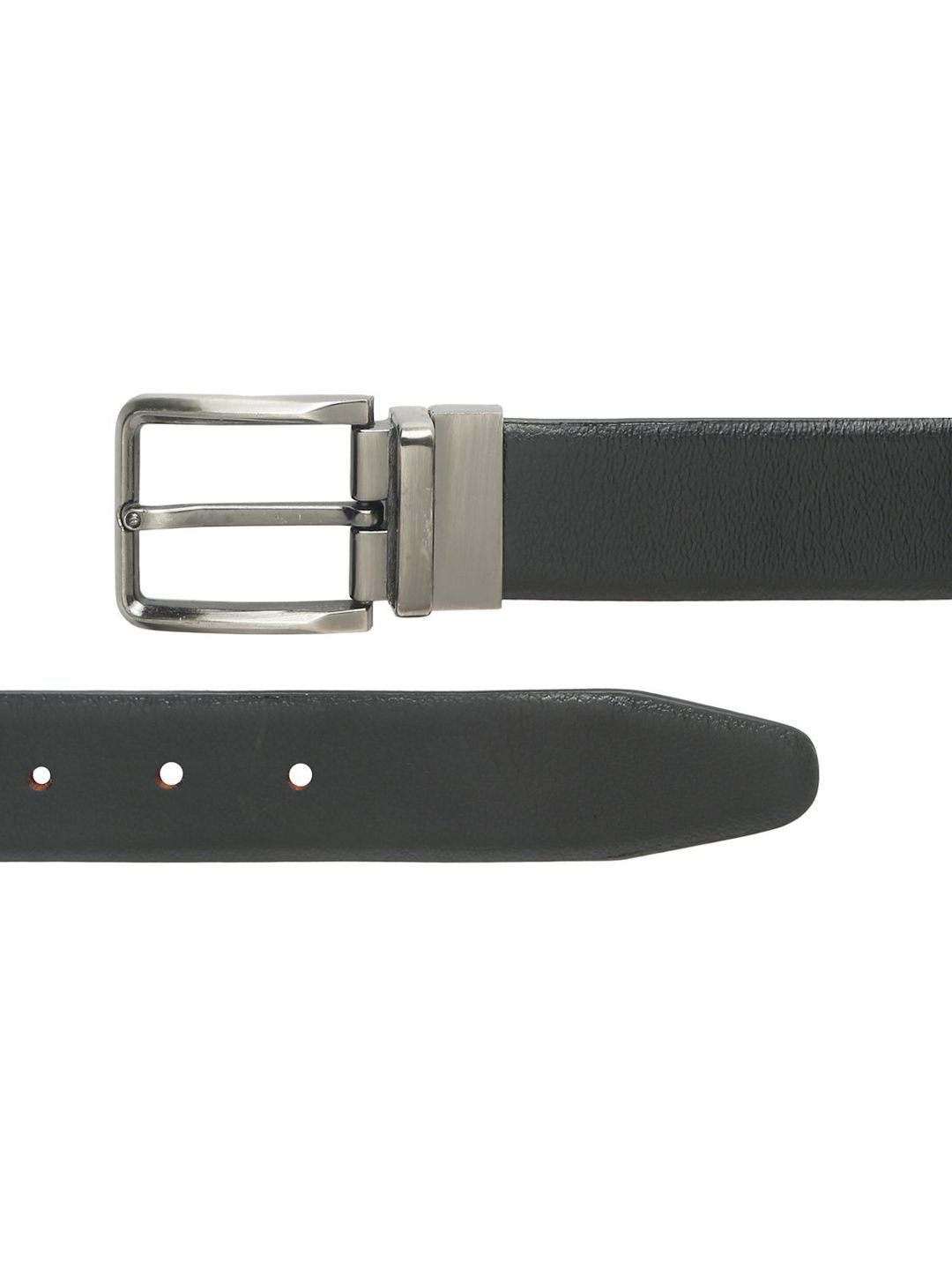 Teakwood Leathers Men Textured Leather Reversible Formal Belt