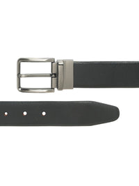 Teakwood Leathers Men Textured Leather Reversible Formal Belt