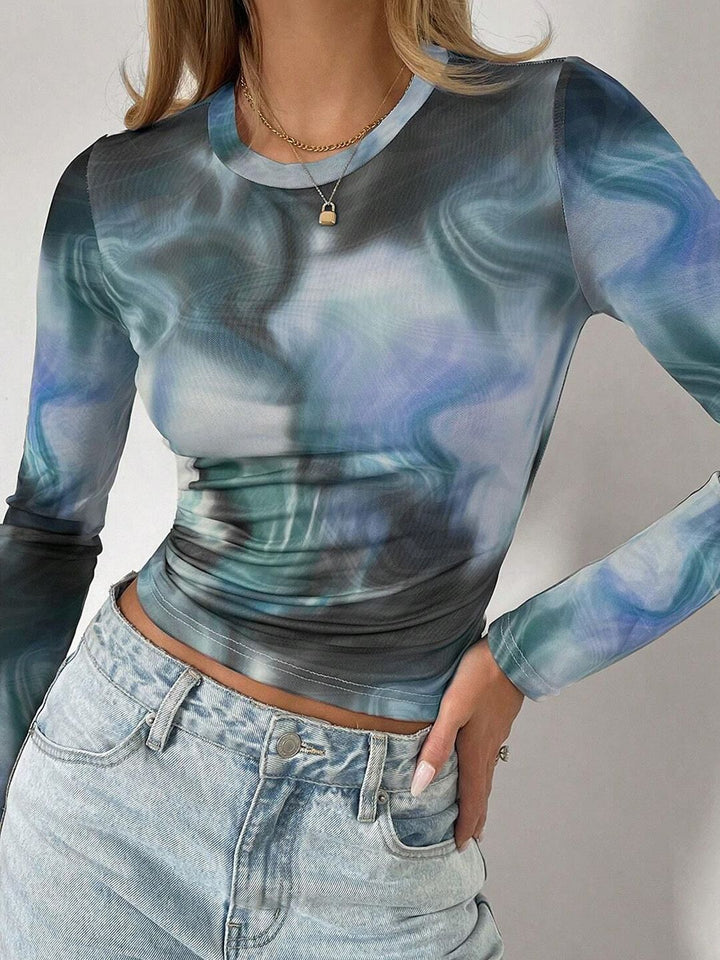 DressBerry Women Abstract Printed Fitted Top