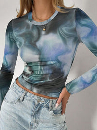 DressBerry Women Abstract Printed Fitted Top
