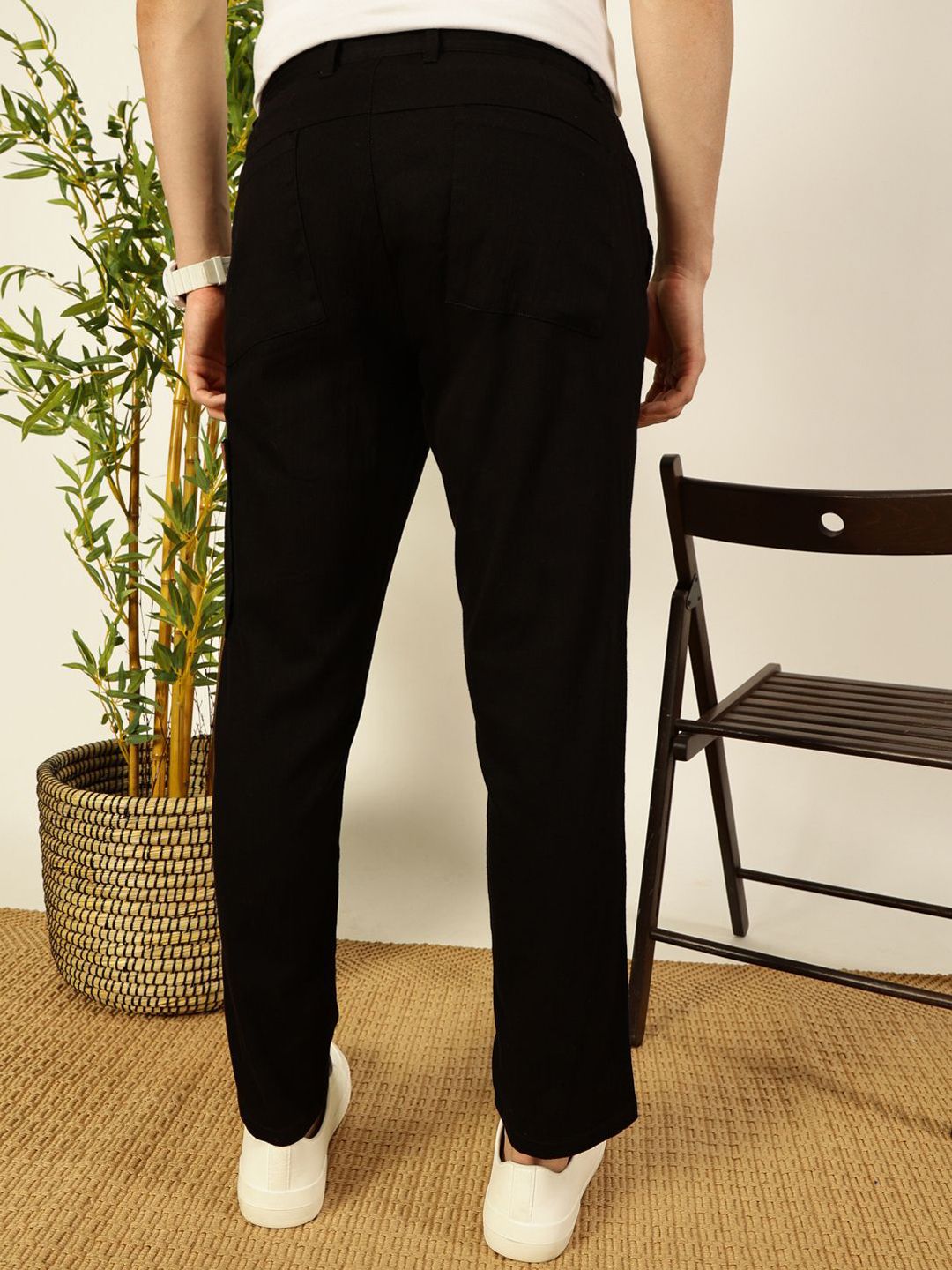 Thomas Scott Men Classic Straight Fit Easy Wash Chinos Trousers