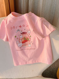 YK Girls Dyed Raw Edge T-shirt