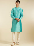 Diwas by Manyavar Embroidered Mandarin Collar Thread Work Straight Kurta