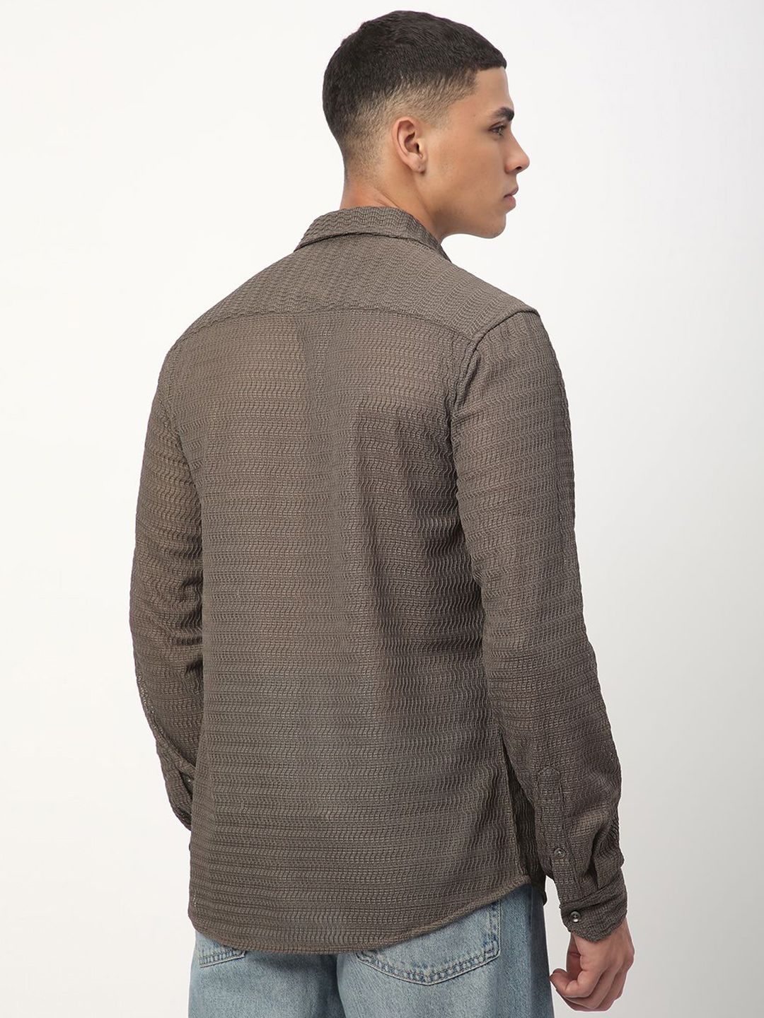 VASTRADO Men Classic Slim Fit Opaque Casual Shirt