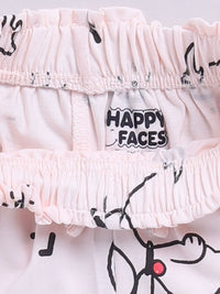Happy Faces Girls Snoopy Printed Pure Cotton Shorts