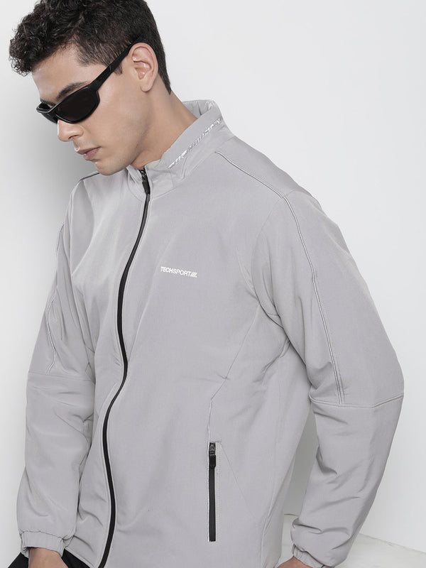 The Indian Garage Co Men Zip-Front Bomber Jacket with Zipper Pockets