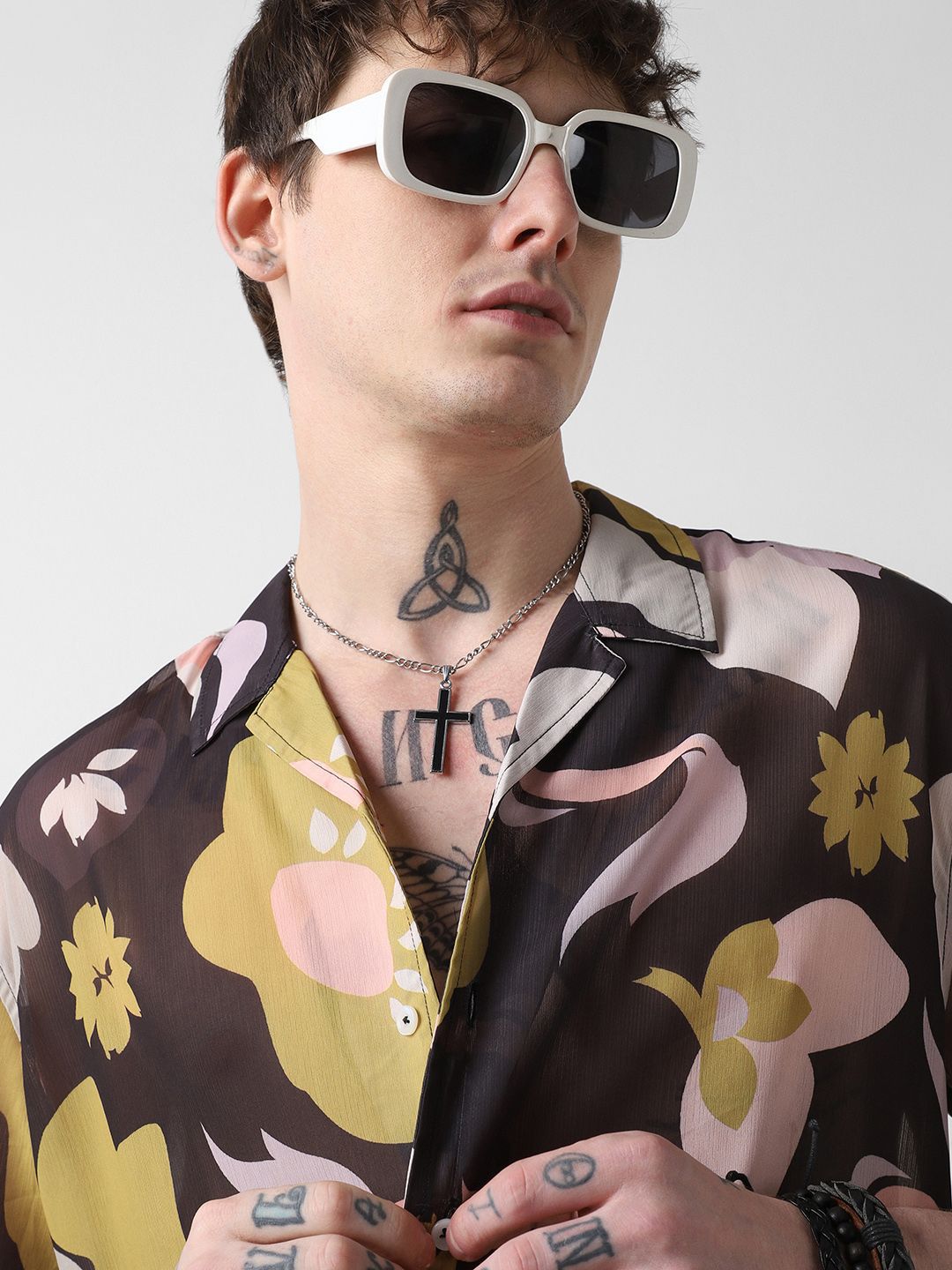 VASTRADO Men Classic Floral Printed Oversized Casual Shirt