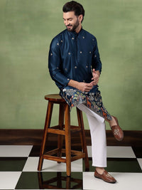 SOJANYA Men Floral Embroidered Thread Work Kurta