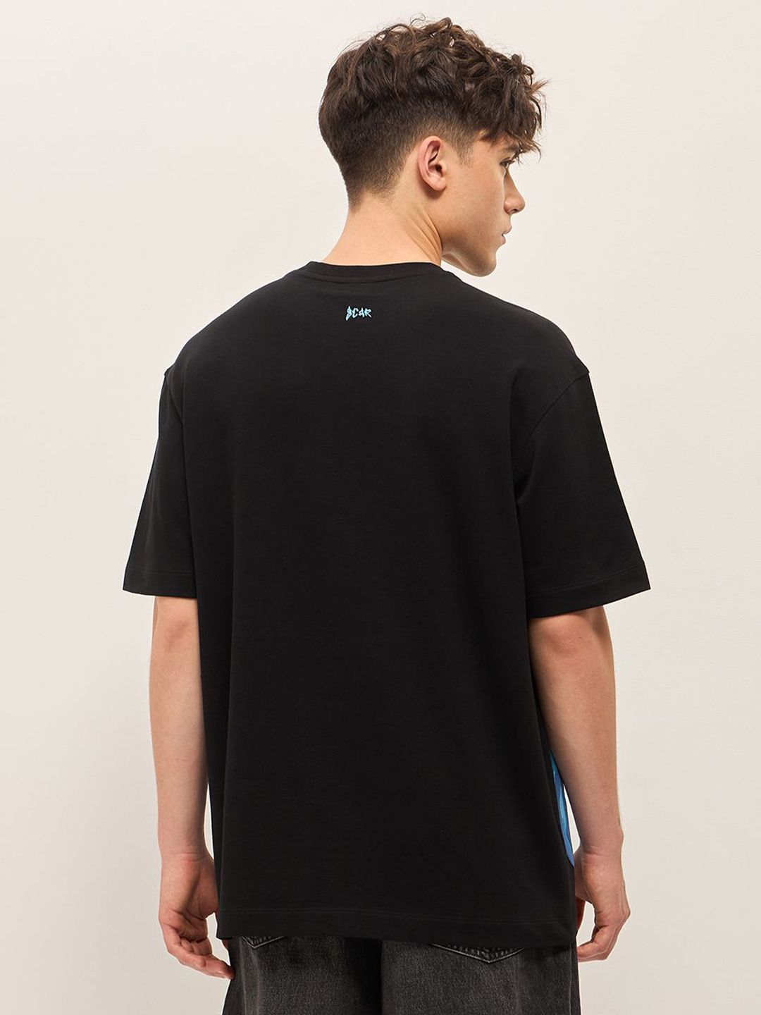 THE BEAR HOUSE Graphic Printed Drop-Shoulder Sleeves Cotton Oversized T-shirt