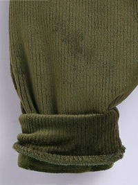 Moms Love Infant Boys Ribbed Velvet-Finish Pure Cotton Sweatshirt With Joggers
