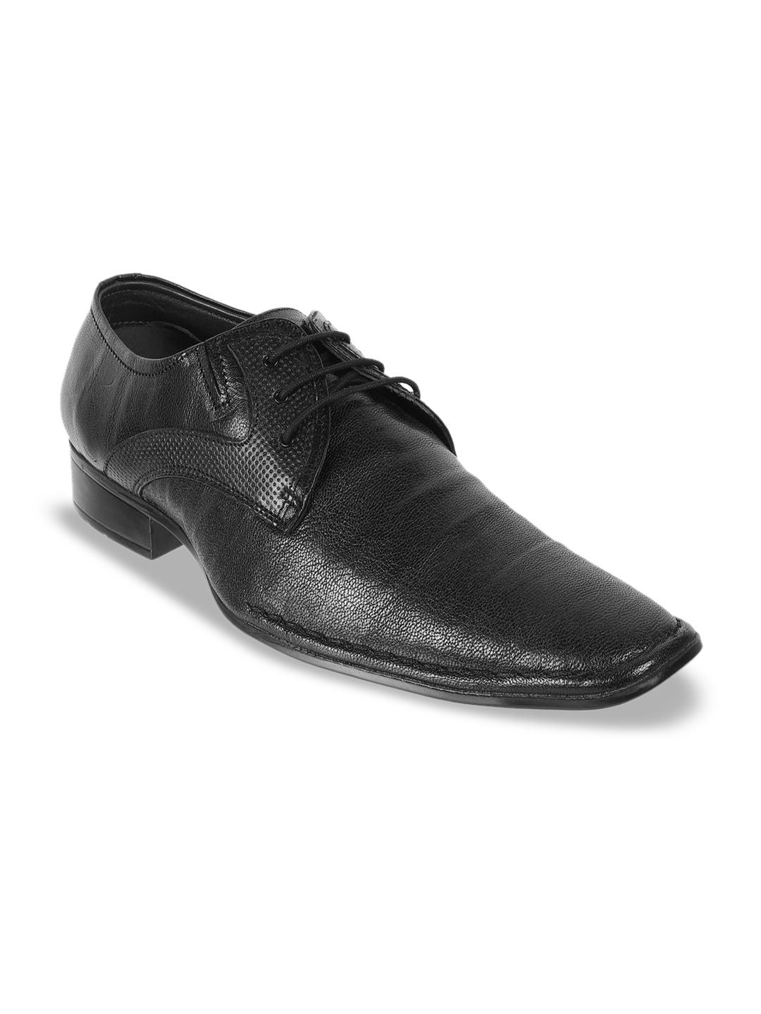 Metro Men Textured Leather Formal Derbys