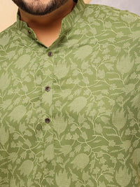 SOJANYA PLUS Floral Printed Mandarin Collar Straight Kurta