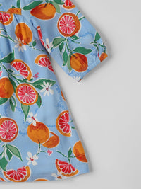 Nauti Nati Tropical Print Peter Pan Collar Empire Dress