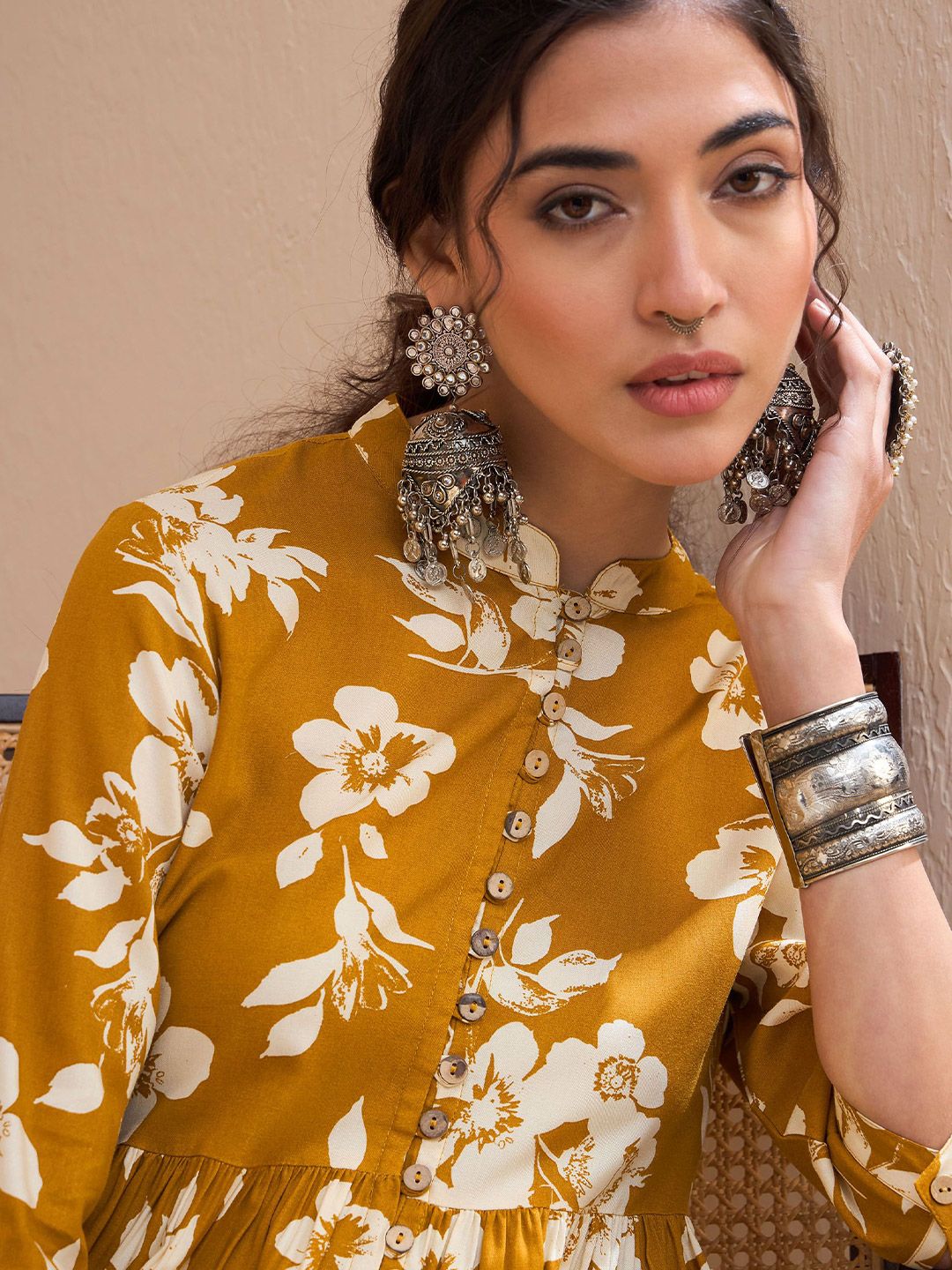 Shae by SASSAFRAS Floral Printed Kurti