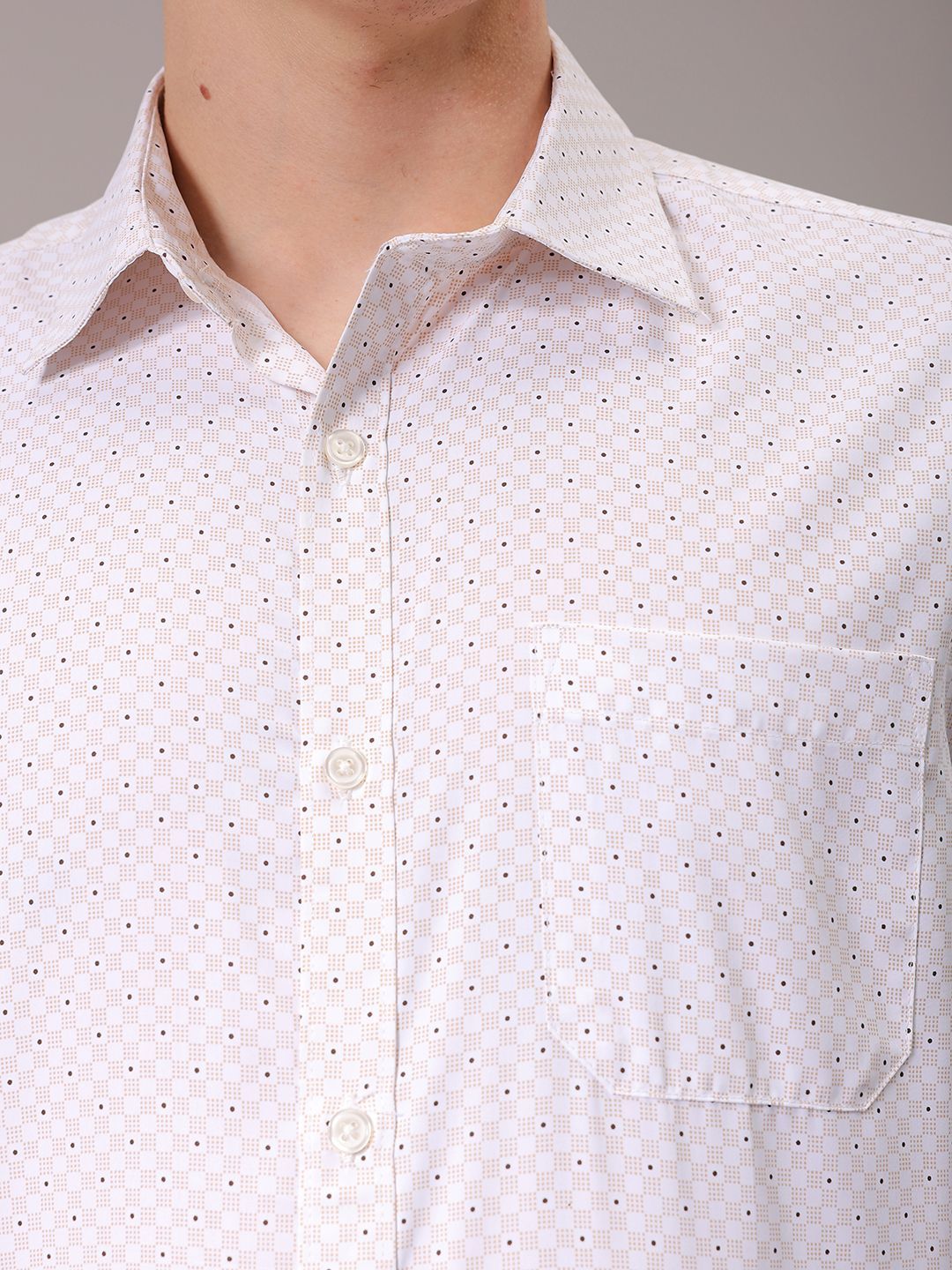 The Indian Garage Co. X Luxe Men Slim Fit Opaque Printed Formal Shirt