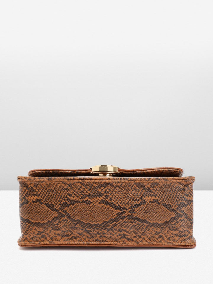 DressBerry Snake Skin Textured Satchel