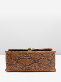 DressBerry Snake Skin Textured Satchel