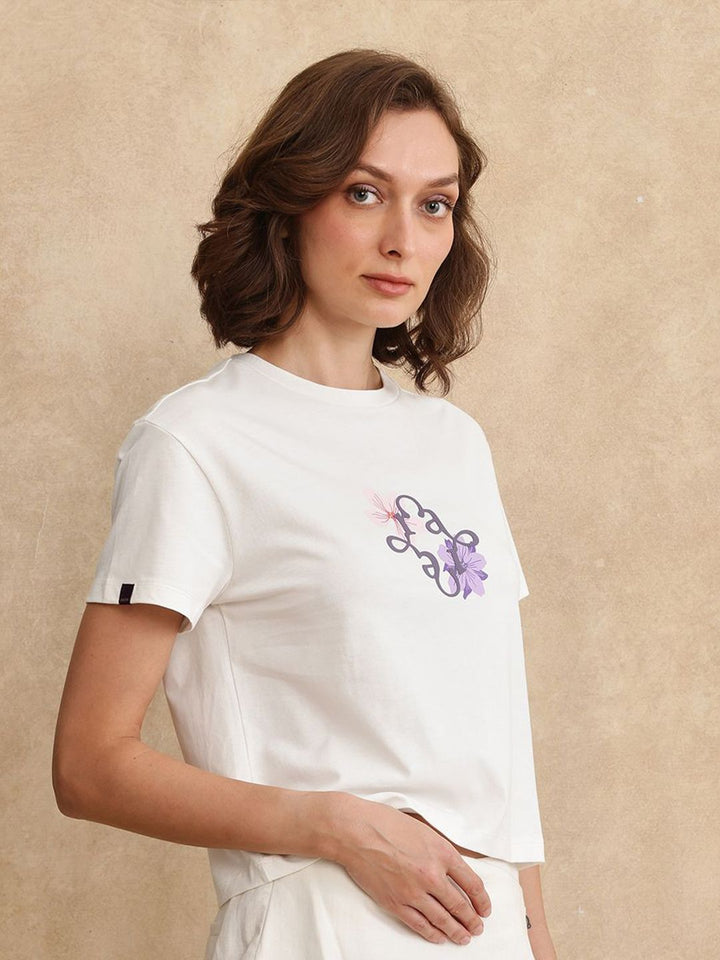 T-Shirt Poket Wanita yang Rareism Printed