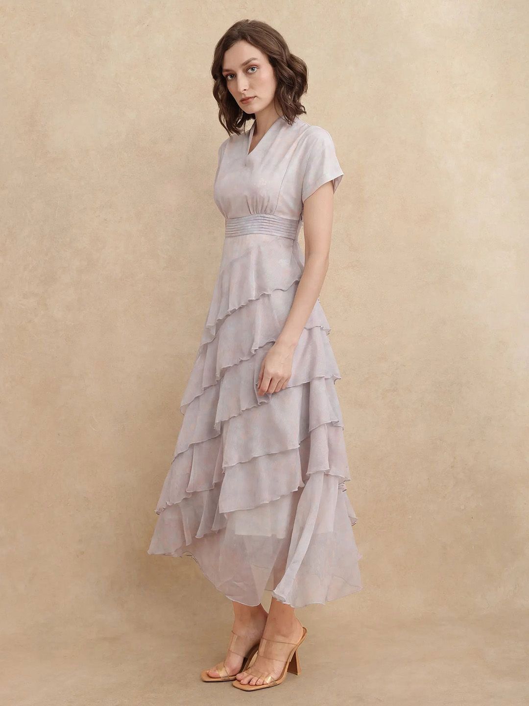 RAREISM Print A-Line Midi Dress