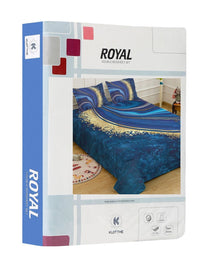 KLOTTHE Biru Abstrak Bercetak 400 TC Cadar King Superfine