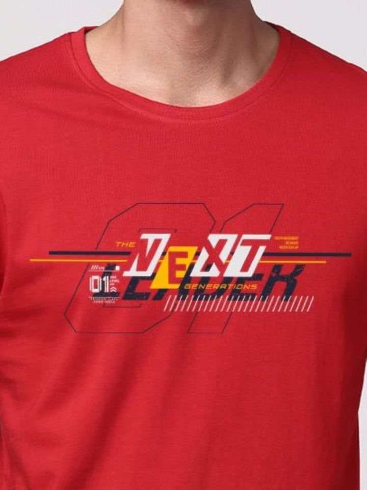ADRO Men Graphic Printed Round Neck Cotton T-shirt