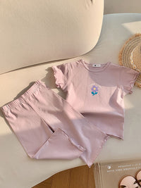 YK Girls Printed Top With Trousers