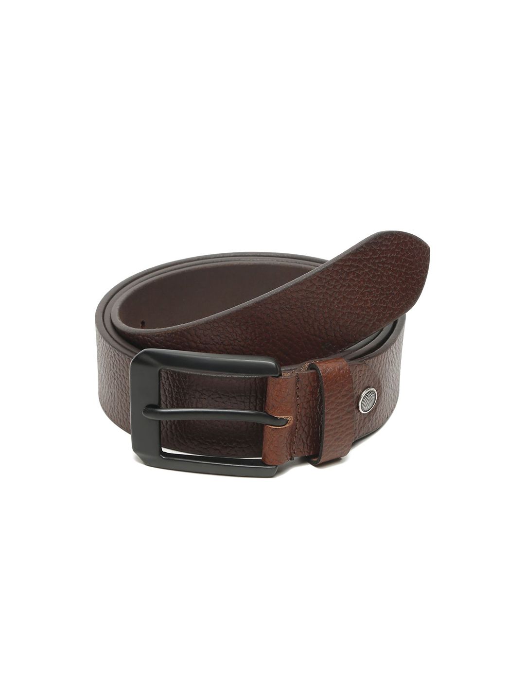 Teakwood Leathers Men Textured Leather Belt