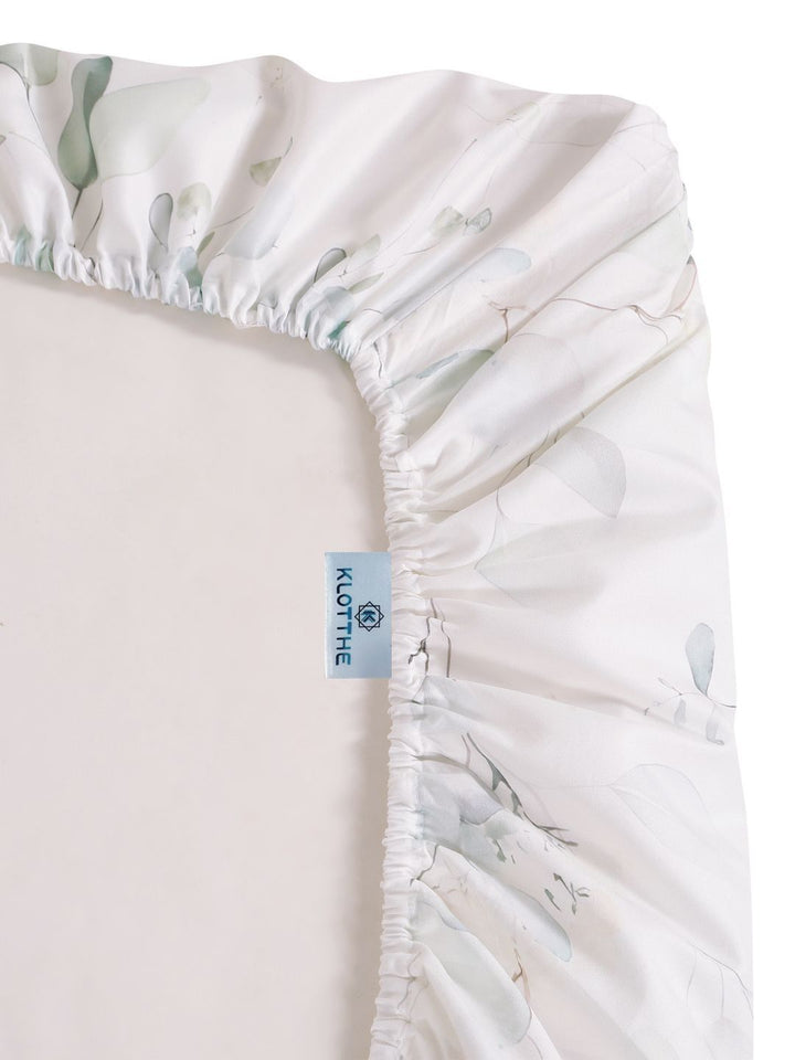 KLOTTHE Cream Floral Printed 400 TC King Superfine Bedsheets