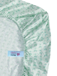 Myntra Elegant Homes Green Geometric 300 TC Single Cadar dengan 1 Sarung Bantal
