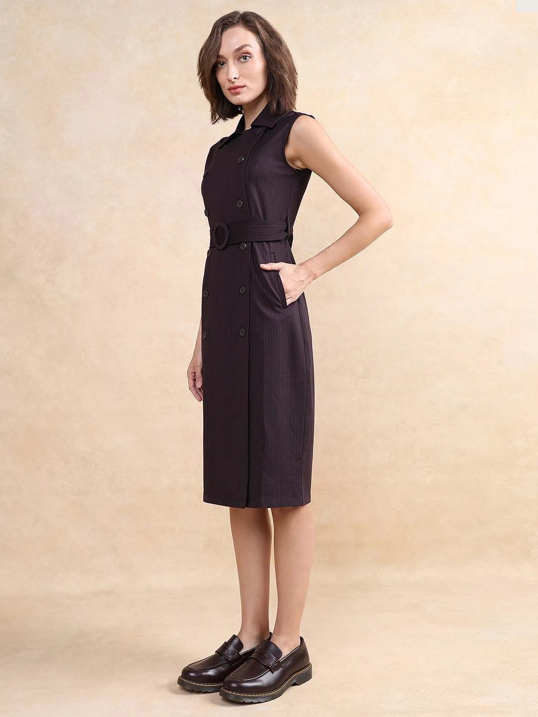 RAREISM Striped Midi Blazer Dresses