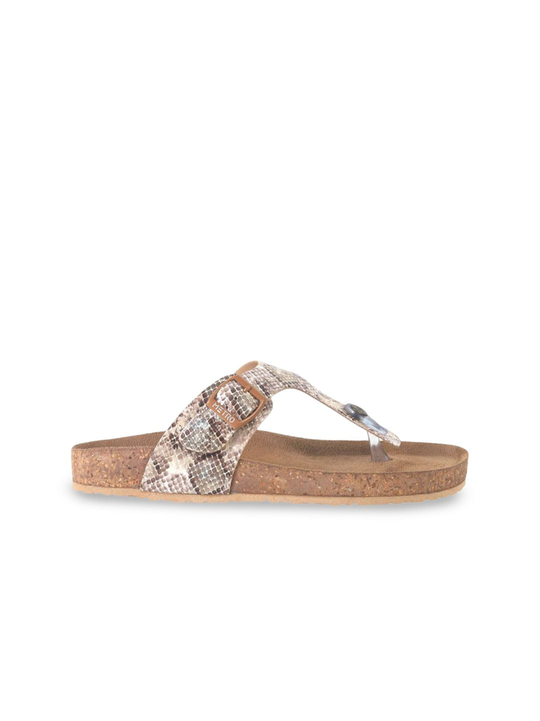 Metro Women Printed Open Toe Flats