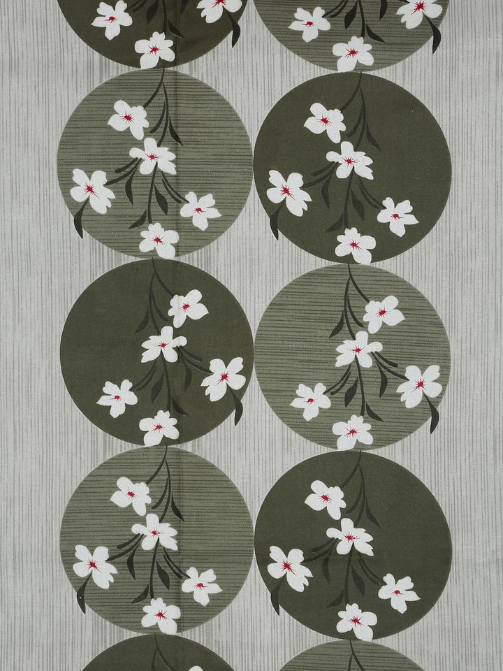 Myntra Elegant Homes Grey Floral 400 TC Set Cadar King Cotton 2.50 m x 2.25 m
