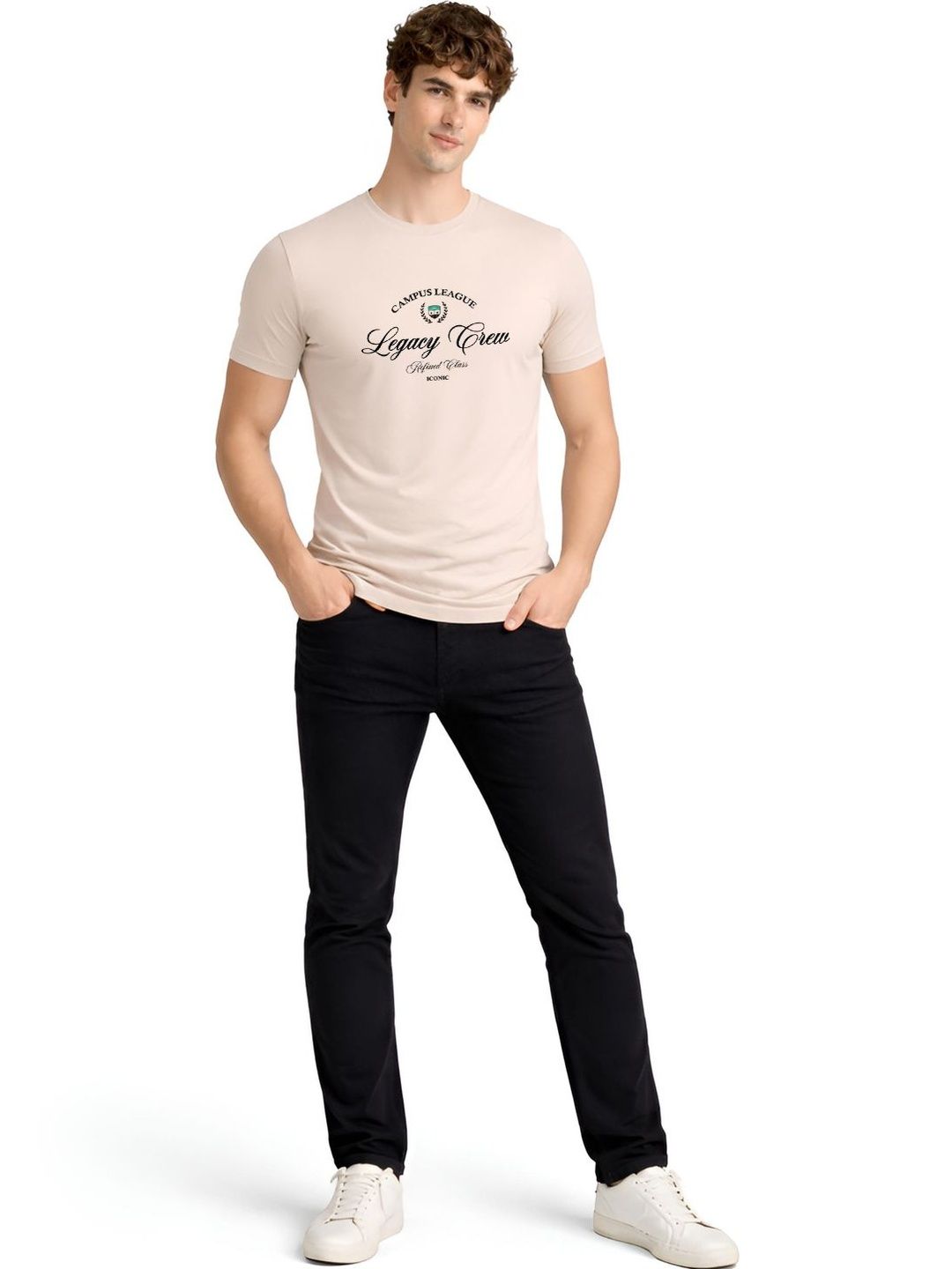 ADRO Men Typography Printed T-shirt
