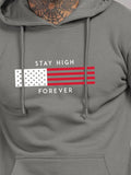 ADRO Men Printed Hooded Pure Cotton Sweatshirt