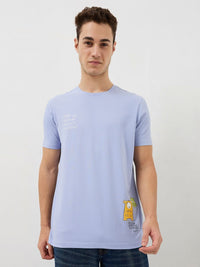 SPYKAR Men Typography Printed Round Neck Cotton Slim Fit T-shirt