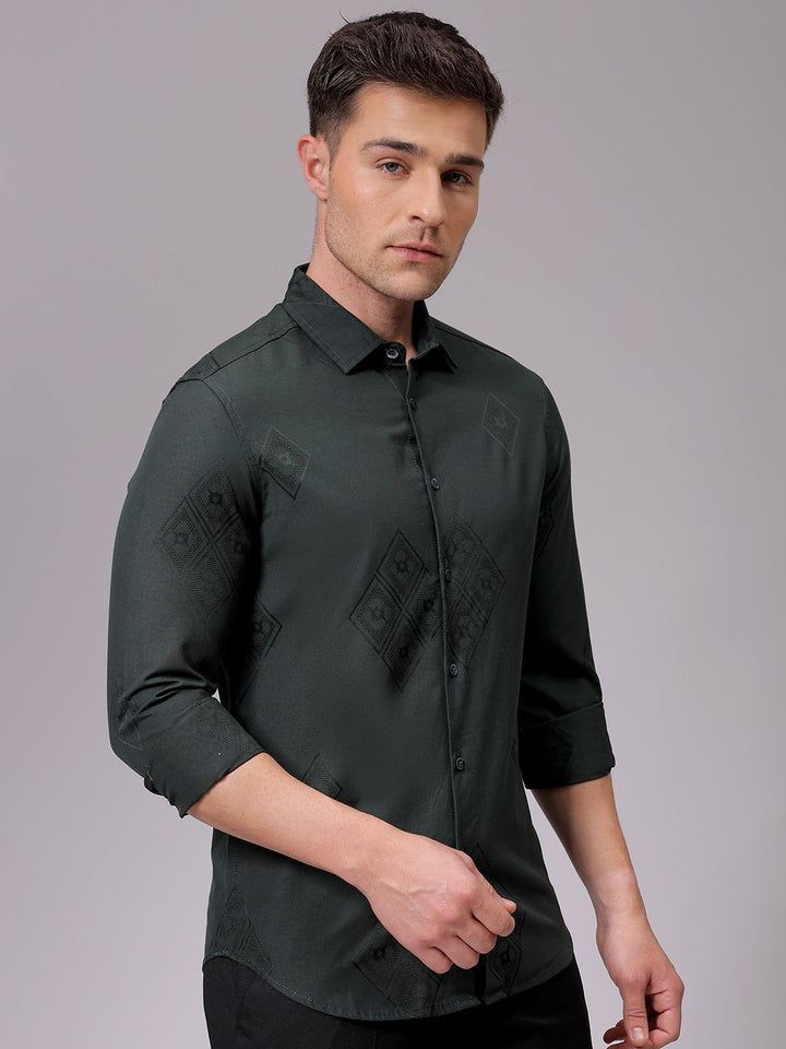 The Indian Garage Co Men Slim Fit Opaque Party Shirt
