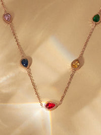 SALTY Stainless Steel Serenity Stone Studded Necklace