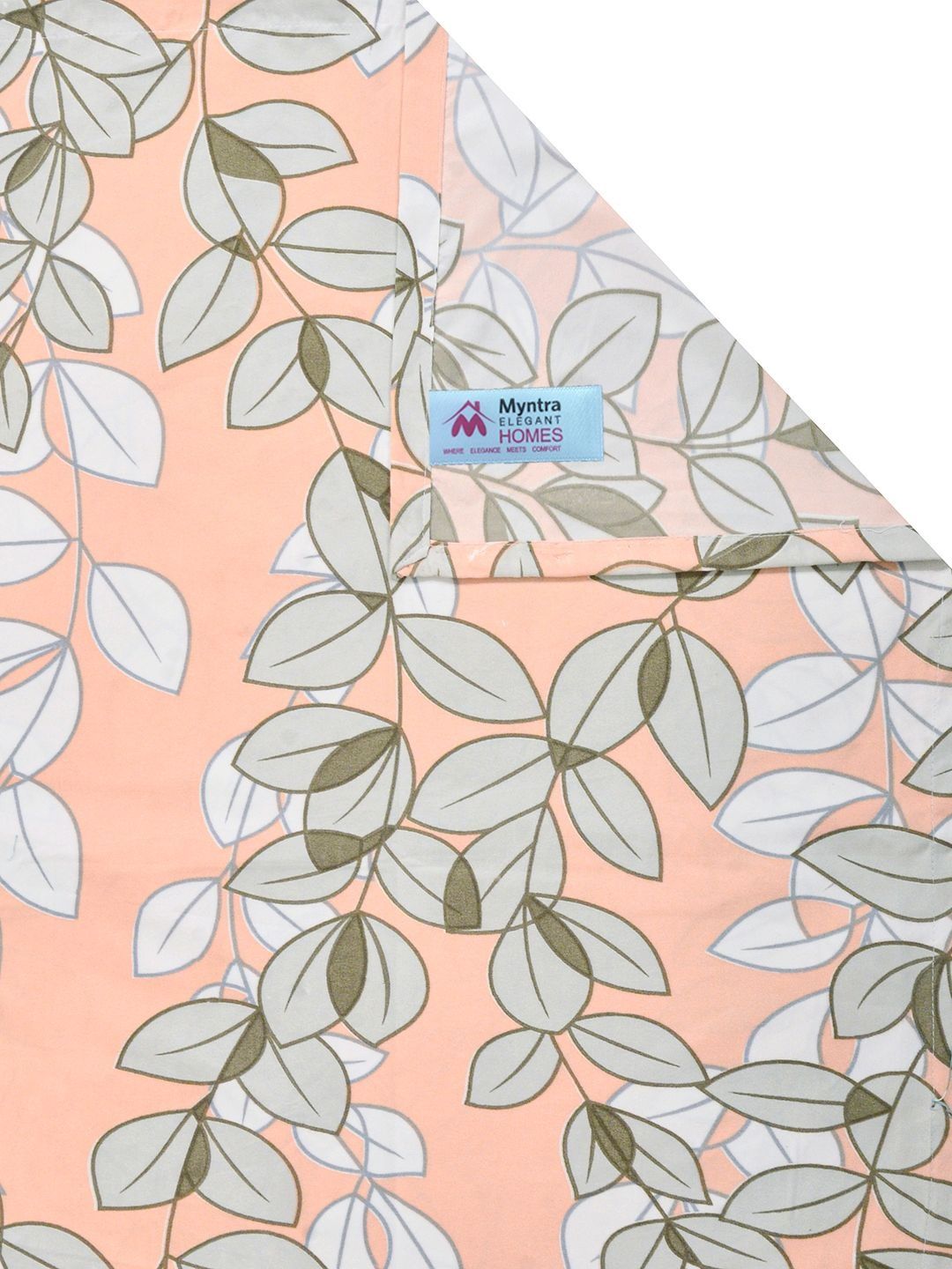 Myntra Elegant Homes Orange Floral 300 TC King Bedsheet with 2 Pillow Covers
