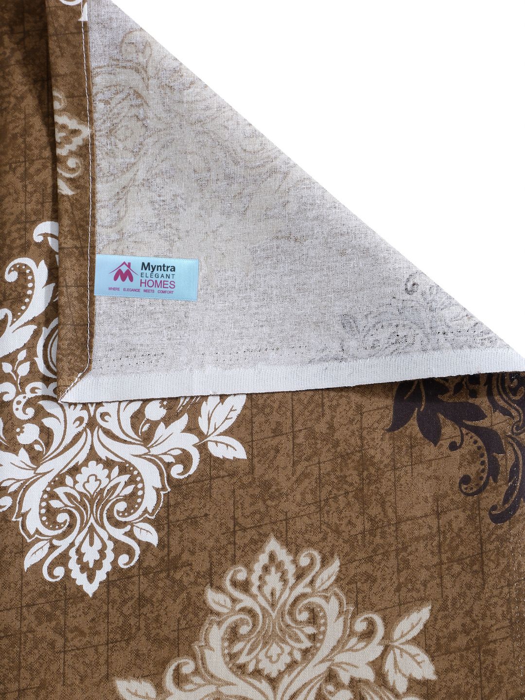Myntra Elegant Homes Coklat Bunga Kapas Tulen 400 TC Set Cadar King Double-2.5mX2.25m