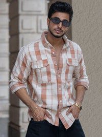Powerlook Men Opaque Checked Casual Shirt