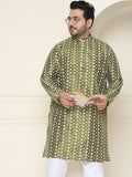 SOJANYA PLUS Kurta Lurus Kolar Mandarin Sulam Bunga