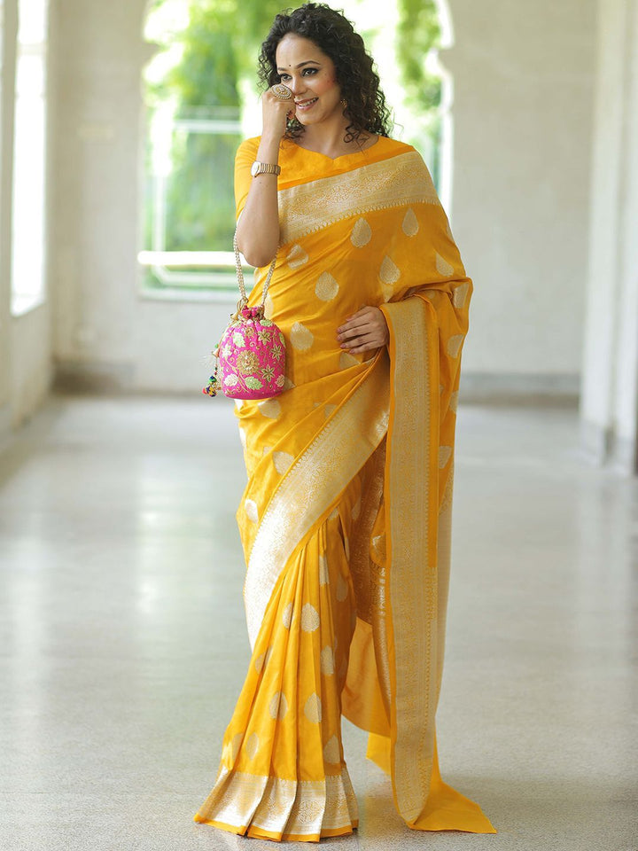KALINI Woven Design Zari Banarasi Saree
