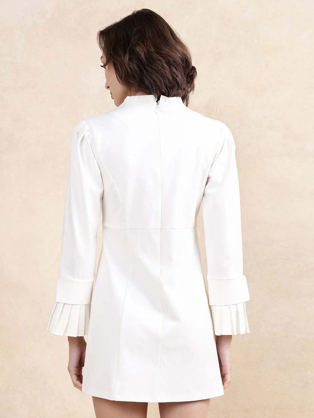 RAREISM Round Neck A-Line Mini Dress