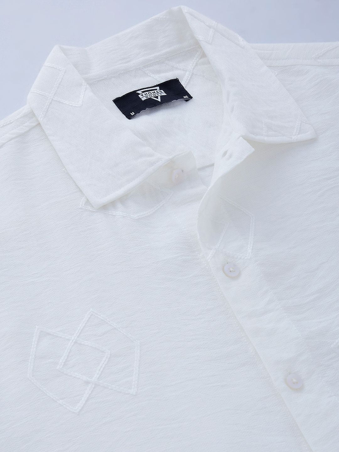 Thomas Scott Men Embroidered Regular Fit Casual Shirt