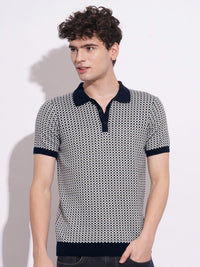 Being Human Men Checked Polo Collar T-shirt