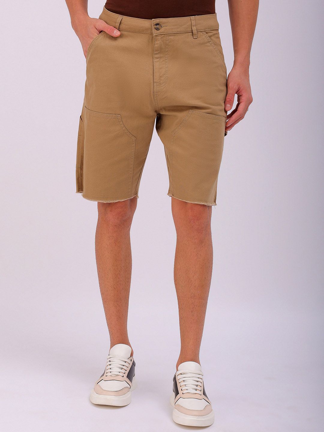 The Indian Garage Co Men Pure Cotton Relaxed Fit Chino Shorts