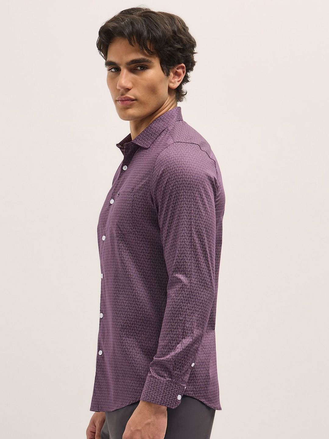 THE BEAR HOUSE Men Tailored Fit Opaque Printed Formal Shirt