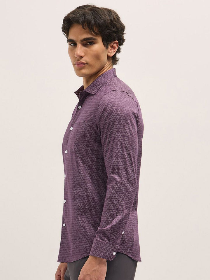 THE BEAR HOUSE Men Tailored Fit Opaque Printed Formal Shirt